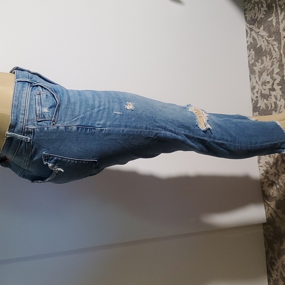 Abercrombie & Fitch Distressed Super Skinny Ankle Mid Rise Jeans Size 16/33 - Picture 4 of 13